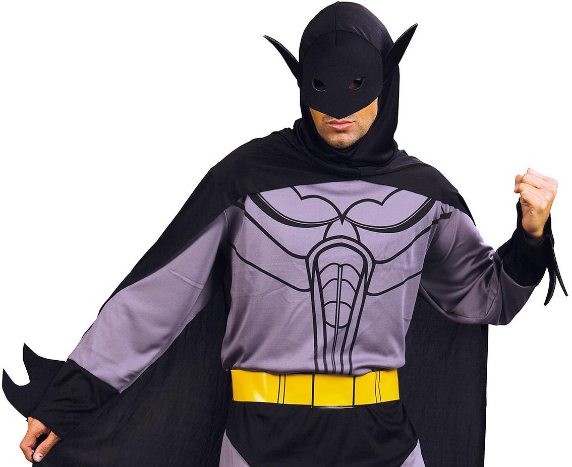 Role play-set for adult Bat Man (cape with hood & mask, jumpsuit, belt), size 52
